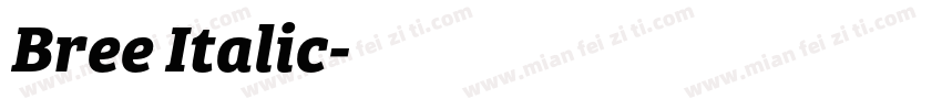 Bree Italic字体转换